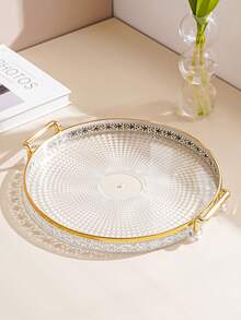 1pc Decorative Tray, Accessories Tray, Jewelry Tray, Wedding Decoration Tray Jewelry Box, Jewellery Box, Jewelry Organizer For Women And Girls, Jewelry Holder, Ideal For Halloween Earrings, Necklace, Rings, And Wedding Accessories;Also Suitable For Home Decor And Bridesmaid Gift Valentine Day Back To School - Clear - View 12