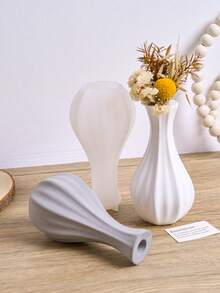 Minimalist Slim Vase Mold, Silicone Home Decor Gypsum Ornament - Mold - View 1