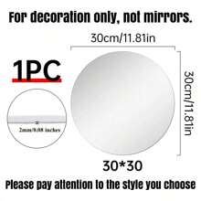 5 buc, Tavă cu oglindă pentru nuntă, Tablă rotundă pentru lumânări cu oglindă de 8 inch, Folosită pentru decorațiuni de nuntă în centrul mesei, Tavă de decorare cu oglindă pentru petrecere de baby shower, Lumânări de masă pentru nuntă, Plăci de petrecere, Decorațiuni de Crăciun, Tavă pentru magazin de bijuterii Decor de perete Decor cameră Autocolante oglindă Perete Oglindă Oglindă pentru perete Decor cameră Decor casă Decor baie Decor living