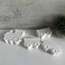 Molde de silicona en forma de locomotora de tren y vagones, molde de cerámica o yeso, molde de resina