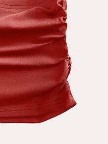 Fashionable Sexy V-Neck Fitted Long Sleeve Undershirt, New Y2K Style For Spring/Summer