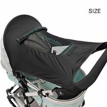Baby Stroller Sunshade With See-Through Window, Universal Stroller Canopy, Adjustable Straps - Easy To Install - Portable Outdoor Travel Use For Infant Stroller - Black - View 5