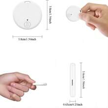 1pc Round Bluetooth Anti-Lost Tracker, Smart Item Finder, Compatible With IOS/Android, 15m Bluetooth Alarm, APP Remote Locator For Pets, Keys, Valuables, No SIM Card Required, Battery Replaceable