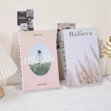 3/2/1件組仿真書裝飾品，時尚居家風格，高級房間裝飾，辦公桌擺飾，硬紙板材質（不可開啟），適用於客廳裝飾、桌面裝飾、房間裝飾、家居裝飾，多種節日禮物 - 彩色 - 查看 10