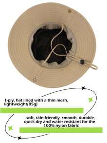 Customized Hiking Bucket Hat / Personalized Hat / Adjustable Drawstring Hat, Unisex Sun Hat - Multicolor - View 7