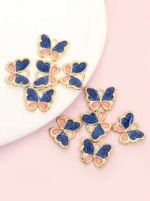 10pcs Cute Vibrant Candy Color Butterfly Charms - Perfect For Girls Jewelry Making, Fashion Necklace, Bracelet, Earrings, Keychain, Phone Chain & & Other Hanging Decorations DIY Multicolor Butterfly-Shaped Accessories - Ideal For Spring Summer Dressing Accessory