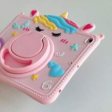 苹果粉色 1 件装独角兽设计保护套 兼容 iPad 第 9 代/iPad 第 10 代 Kawaii - 粉色 - 查看 7