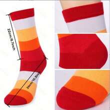 Local Delivery- Men's Long Socks Size 10-13 Pack Of 5 Pairs Rainbow Style - S003 - View 5