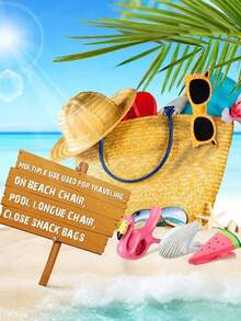 2pcs Beach Towel Clips, Cute Towel Holders Clips For Chairs, Beach Towel Racks, Clothespins, Suitable For Patio, Pool, Various Styles - Multicolor - View 8