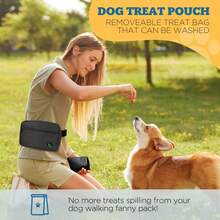 Dog Treat Bag With Poop Pouch, Treat Bag For Pet Training, Magnetic Closure, Belt Clip, Puppy Treat Bag Dog Treat Bag Dog Treat Pouch Dog Walking Bag Pouch - Multicolor - View 4