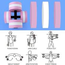 Mancuernas de espuma de EVA para acuaeróbic, material PE general azul, pesas para agua adecuadas para ejercicio de natación, equipo de yoga y natación unisex (paquete individual), accesorios de gimnasio
