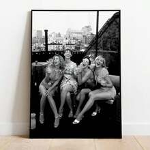 Bộ 1/3/6 tranh nghệ thuật treo tường phong cách cổ điển, tranh đen trắng theo phong cách retro, trang trí tường hiện đại, phù hợp cho văn phòng, phòng tắm, phòng khách, phòng ngủ, trang trí nhà cửa, kiểu không khung, tranh nghệ thuật treo tường có khung. - Đen và trắng - Xem 2