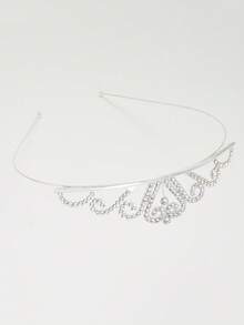 1入組水鑽皇冠頭髮配飾髮箍