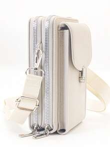 新款斜挎包，多功能大容量双拉链手机钱包，时尚简约又不失精致柔软，适合休闲、度假和约会等场合。