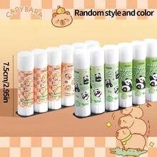 大容量固体胶棒，高品质可爱卡通胶笔，适合学生DIY手工制作，强力粘性，顺滑易涂，办公文具用品，返校季必备 - 彩色 - 查看 10