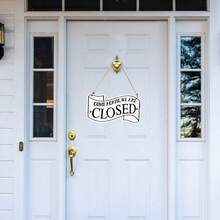 Wooden Open Closed Sign Double-Sided Open Sign Hanging Business Signs With Rope For Coffee Bar Shop Window Door - 白色 - 查看 5