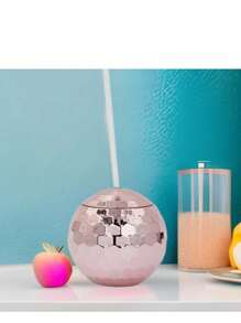 1 buc 580ml Disco Ball Cup cu capac și paie Disco Wine Flash Cocktail Cup Party Supplies și favoruri pentru petrecere