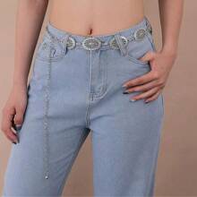Boho Chic Metal Waist Chain, Fashionable And Versatile Accessory For Dresses, Shirts