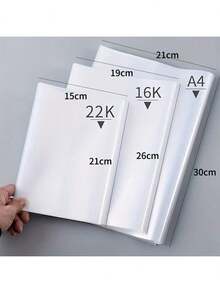 10 件 PVC 书籍保护套,透明保护书套,防水耐用,适用于 A4/文具尺寸、16K/22K 书籍,返校,学校用品 - 無色 - 查看 7