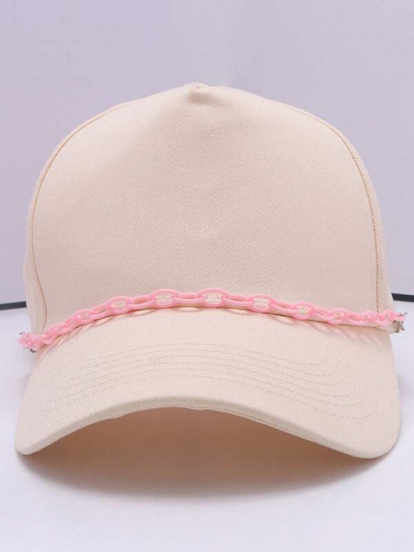 New Arrival Spring/Summer Fashion Multi-Dopamine Chain Decor Snapback Hat Accessory, Versatile Hat Chain