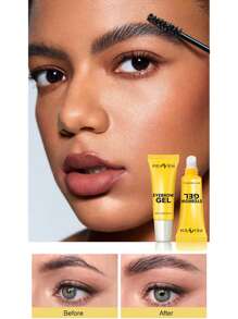 1 pieza Gel para cejas 4D de larga duración, gel fijador de cejas ligero y resistente al agua con hasta 24 horas de fijación, fórmula transparente de larga duración