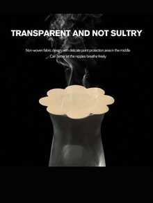 100pcs Disposable Nipple Covers, Seamless Breathable Self-Adhesive Invisible Bra, Women's Lingerie & Underwear Accessories