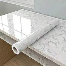 Papel tapiz autoadhesivo de mármol - Envoltura de vinilo autoadhesiva e impermeable para encimeras, mesas, escritorios y muebles de cocina y baño - 15.8x78.8 pulgadas, fácil de aplicar y retirar, diseño elegante y duradero de mármol, papel tapiz impermeable para baño - Multicolor - Ver 3