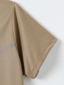 Set de 2 piezas de ropa deportiva para adolescentes varones, camiseta de manga corta y pantalones cortos deportivos, conjunto ligero de verano - Multicolor - Ver 4