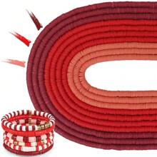 3500 Stücke 10 Stränge Polymer-Ton Perlenset für Schmuckherstellung, 6mm schwarze Steinperlen für Armbänder und Halsketten