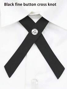 Cross Tie Collar JK Uniform Shirt, Japanese School Style Student Burgundy Bowknot