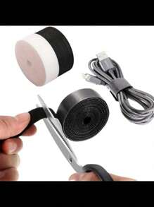 1pc Reusable Tie Strap, Size: 1m/3m/5m, Suitable For Organizing Desktop Cable, Fixing Socket Line, Bundling Cords Of Computer Tower, Etc. Back To School
