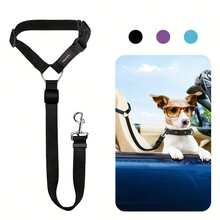 1Pcs OPETEE Dog Seat Belt Harness - Adjustable Vehicle Safety Restraint With Secure Metal Clasps, Comfortable Padded Design & Ergonomic Support For Secure Pet Travel, Easy-Install Car Tether Leash For Dogs (Black), Dog Harness