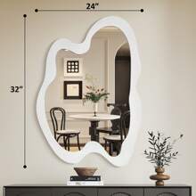 Irregular Mirror Special Shape Makeup Mirror Asymmetric Wall Mirror Shatter-Proof Glass Decorative Mirror Suitable For Desktop Wall-Mounted Wash Basin Mirror