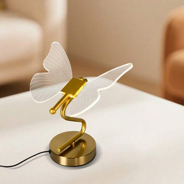 XINGOO Butterfly Table Lamp, Butterfly Lamp For Bedside Table, 3-Color Dimmable Acrylic Butterfly Bedside Lamp, Suitable For Living Room, Bedroom, Bedside Table, Dining Room, And Home Decoration