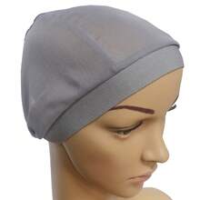 1pc Muslim Lightweight Breathable Casual Headscarf Cap, Multi-Color Sheer - Mesh Base Turban Hat - View 5