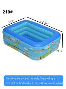 1pc Large Family Home & Outdoor Pool, Thick Plastic Ocean Ball Swimming Pool, Beach Essentials, Beach Accessories, Pool Float