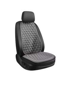 Breathable Fabric Car Seat Cover, 3D Triangular, Concave, Convex, Hip Massage Pull, General Car Seat Cushion With Backrest Pillow - Gray 1Set - 查看 1