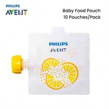 Philips Avent Avent 10 件可重复使用婴儿食品储存袋，冷藏、保鲜、加热、便携储物袋