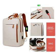 New Fashion Casual Backpack, 40x30x15cm, Laptop Bag For Men And Women, Business Travel, Travel Backpack, School Bag, Multifunctional Computer Backpack, Travel Backpack With Dry And Wet Compartments, Computer Bag For Carrying Laptops - Grey - View 8
