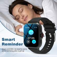 1.83 Inch HD Screen Smartwatch With Touch Control, Customizable Watch Face Wallpaper, Wireless Calling, Call Reminder/Rejection, Multiple Sports Modes, Monitors Exercise Data During Fitness/Exercise, Silicone Strap, USB Charging, Unisex Sports Watch