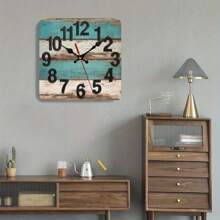 New European Style Wall Clock, 10 Inch Square Retro Creative Decor Clock For Living Room, Bedroom, Study, Office, Dining Room, Cafe, Bar, Home Decoration Room Decor Clock Wall Bedroom Decor Dormitory Decor Back To School School Decor School Surprise