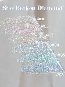 MISS SHAKA 10ml Spring Summer Nails Hot Selling Super Flash White Pink Blue Broken Diamond Gel Nail Polish 2025 Whitening New Style Nail Salon Nail Art Home DIY Nail Design For Women And Girls Nail Supplies