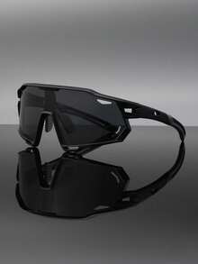 Óculos Decorativos para Festa de Feriado, Lentes Coloridas Revestidas Oversized, Efeito de Afinamento Facial, Óculos Decorativos de Moda Casual de Praia de Feriado, Acessório de Foto para Redes Sociais, Óculos de Moda Unissex / Óculos Masculinos -- Óculos Decorativos de Moda Masculina Estilo Cyberpunk Y2K / Acessório Feminino de Praia de Verão / Adequado para Fotografia de Rua, Acessório de Praia Masculino, Presente Masculino - multicolorido - Visão 17