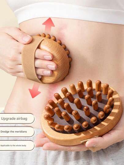 1/2pcs Wooden Meridian Massage Brush, Manual Full Body Scraping Massager, Head Abdomen Leg Body Relaxation Soft Brush, Home Ergonomic Anti-Fatigue Massage Tool(The Material Of This Product Is Wood. Due To Different Production Batches, The Texture Of The Wood Will Be Slightly Different, But It Will Not Affect The Use. Please Be Careful When Purchasing If You Mind.)