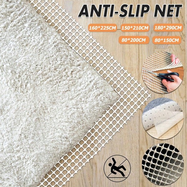 Antirutschmatte Teppichunterlage Gleitschutz Netz Matte Stopper zuschneidbar