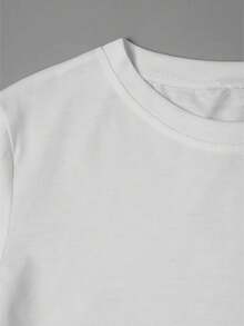 Women's Cute Joyful Face T-Shirt - Minimalist Everyday Top With Expressive Eyes & Mouth, Lightweight Everyday Tee For Women (Sizes S-XXL) - Perfect For Casual Outfits & Casual Attire, Ladies T Shirts, Relaxed Style, Playful Design, Breathable Fabric, Round Neck Shirt,  Women, Summer Clothing, Comfortable Shirt, Short Sleeve Shirt, Summer Wardrobe - White - View 3