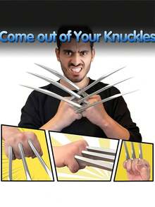 1个塑料狼爪，角色扮演道具，银色塑料材质，适用于角色扮演和主题派对。这款狼爪为任何服装增添经典气息，让您的角色在万圣节更加栩栩如生。 - 彩色 - 查看 5