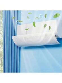 1pc Air Conditioner Wind Deflector, Extendable Air Conditioning Airflow Blocker. Universal Hanging Design, No Installation Required, Prevents Direct Airflow, Highly Efficient Wind Shield, Simple And Easy To Use, Durable ABS Material. Suitable For Home, Bedroom, Dormitory And Office. - White - View 7