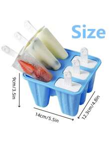 Moules à sucettes glacées, sorbetière, set de 6 moules à sucettes en silicone réutilisables, démoulage facile pour la fabrication de sucettes maison, desserts glacés faits maison