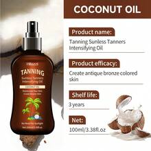100ml/3.38fl.Oz Hllozzi Sunless Tanning Cream, Moisturizing And Hydrating For Indoor And Outdoor Use, Nourish Skin, Self Tanner, Non-Greasy, Convenient Travel Size With Flip Cap/Sprayer, Perfect Gift Set - Multicolor - View 2
